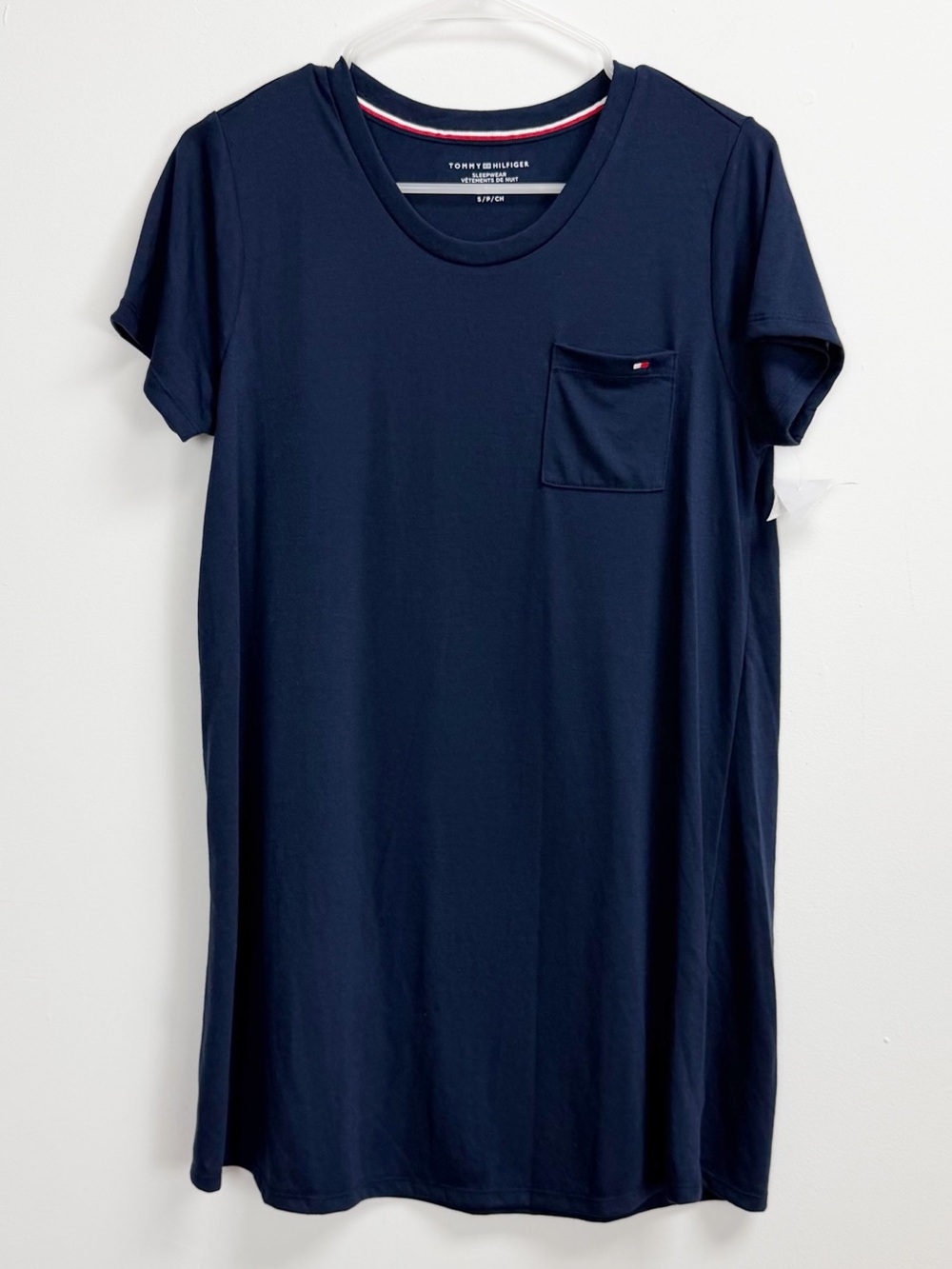Tommy Hilfiger Nightgown Womens Small Navy Blue Solid Pajamas NWOT